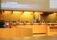 San Jose city leaders sitting at the dais during a public meeting