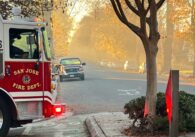 Smoke from encampment fires in San Jose. Photo courtesy of Ken Schneebeli.