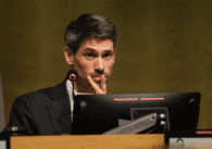 The San Jose mayor at a city meeting