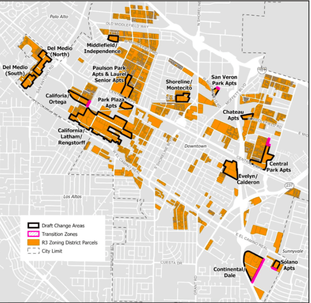 Image for display with article titled Mountain View Backs Targeted Density in Residential Areas