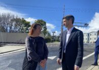 San Jose Mayor speaks to a formerly homeless woman