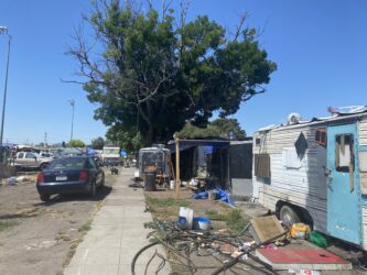 San Jose Columbus Park decommission Lived in cars and RVs at a homeless encampment in San Jose, California