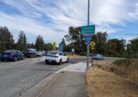 Cars enter an interstate on-ramp
