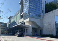 A car parked outside Santa Clara Valley Medical Center in San Jose