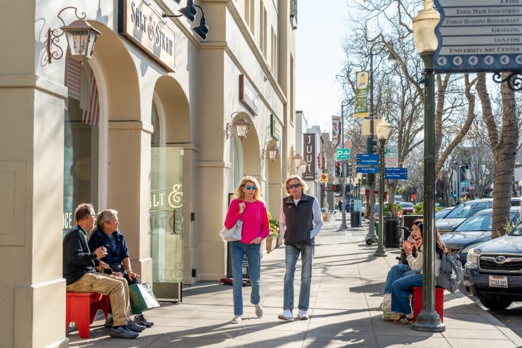 People walking on street