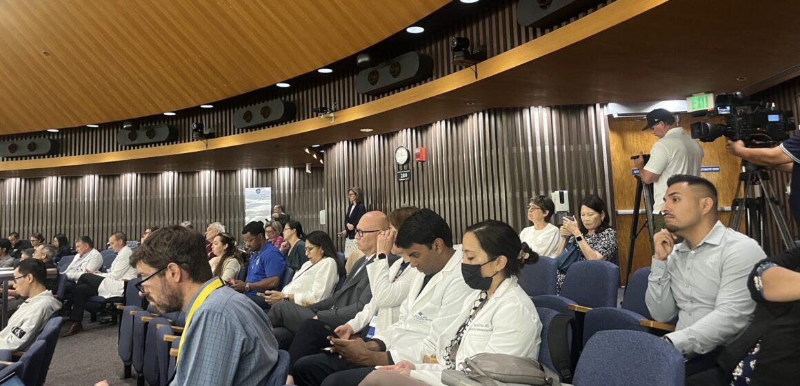 People sitting in an auditorium