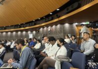 People sitting in an auditorium