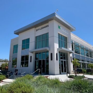 The exterior of a new makerspace in Mountain View, California
