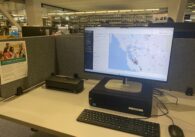 A computer in a library in San Jose, California