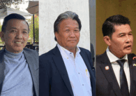 A split image of three Vietnamese men