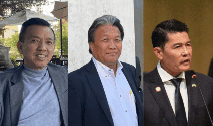 A split image of three Vietnamese men