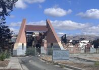 A burned out former youth center in San Jose, California