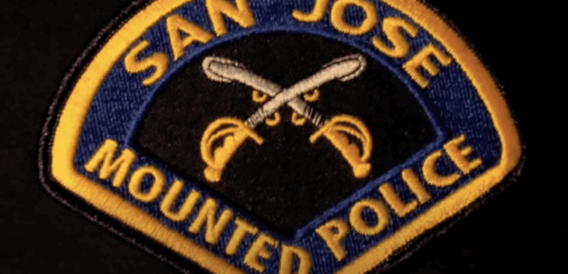 A patch for a mounted police unit in San Jose, California