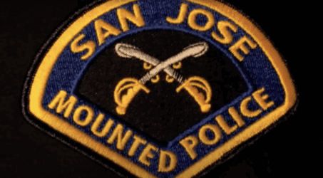A patch for a mounted police unit in San Jose, California