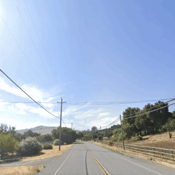An open road in South Santa Clara County, California