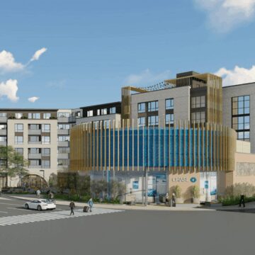 A rendering of a planned housing development in Mountain View, California