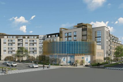 A rendering of a planned housing development in Mountain View, California