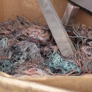 bundles of copper wiring