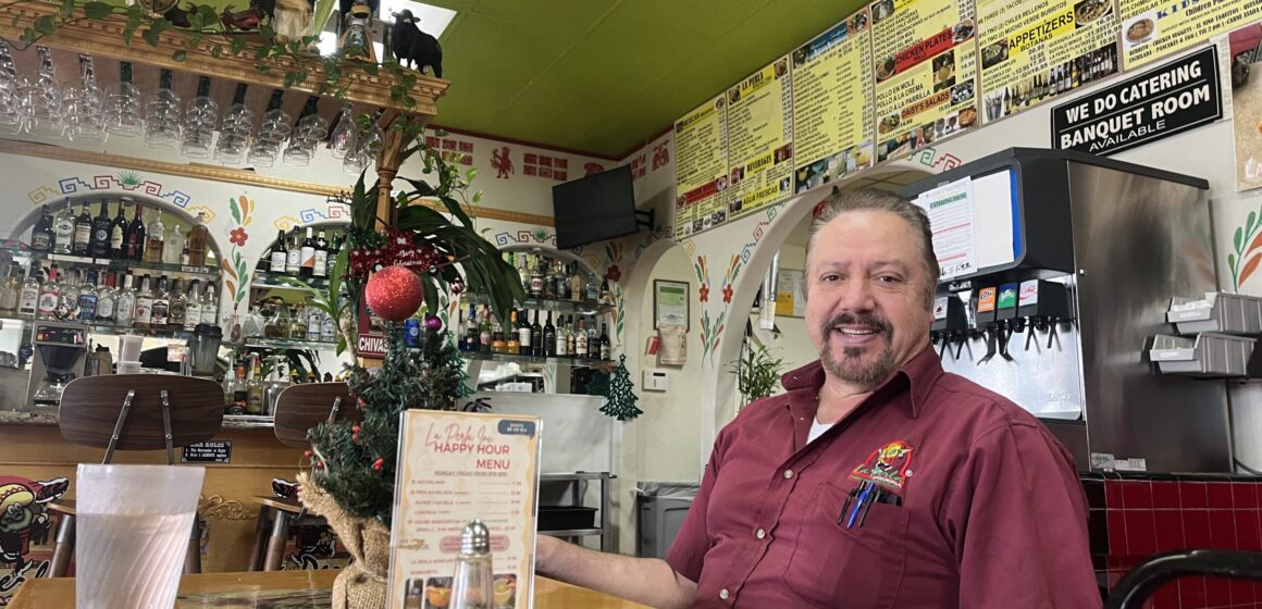 A man sitting at a table in a Mexican restaurant in San Jose, California