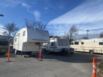 VTA VIOLATION AMIGOS SAN JOSE RVs parked in a lot in San Jose, California