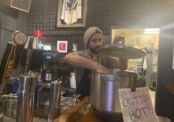 Man cooking in a restaurant