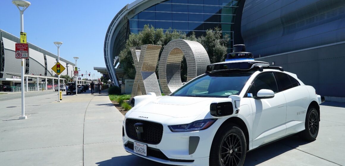 Waymo at SJC Terminal B Driverless car at airport