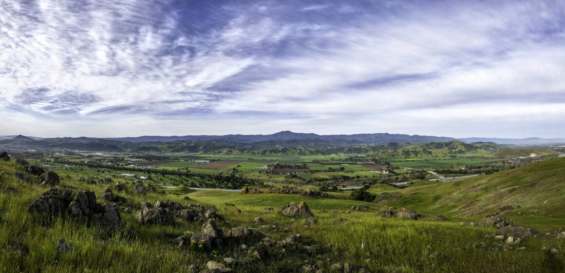 A view of open space in Coyote Valley, south of San Jose, California