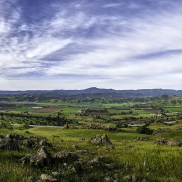A view of open space in Coyote Valley, south of San Jose, California