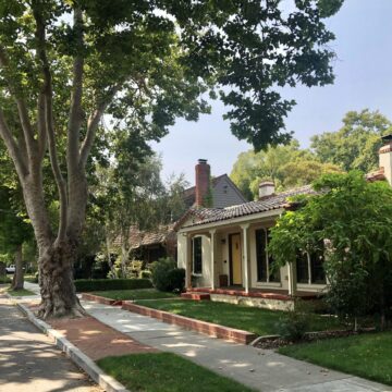 Single-family-home A single-family home on a tree-lined street in San Jose, California