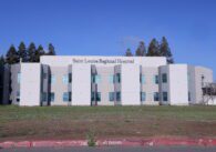 The exterior of a hospital in Gilroy, California