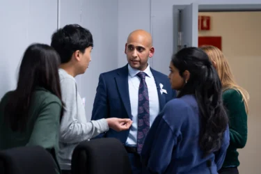 People talking in a group