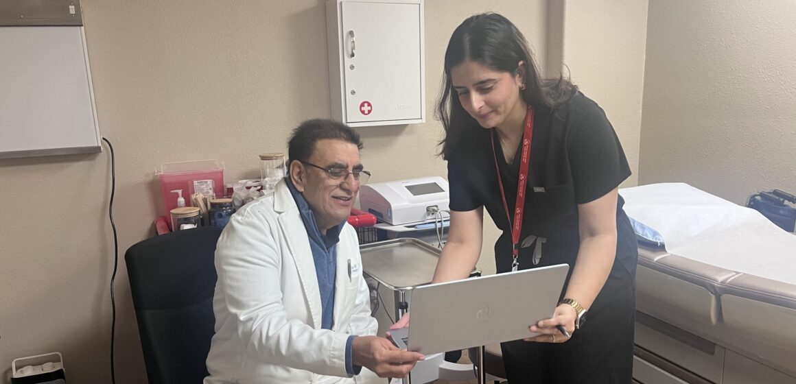 EVERGREEN ISLAMIC CENTER A doctor and nurse in a medical examining room in San Jose, California