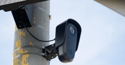 A license plate reader camera in Mountain View, California