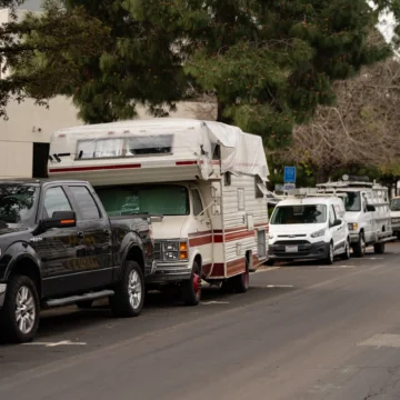 RVs parked on a street