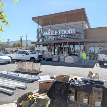 The exterior of a Whole Foods Market in Los Gatos, California