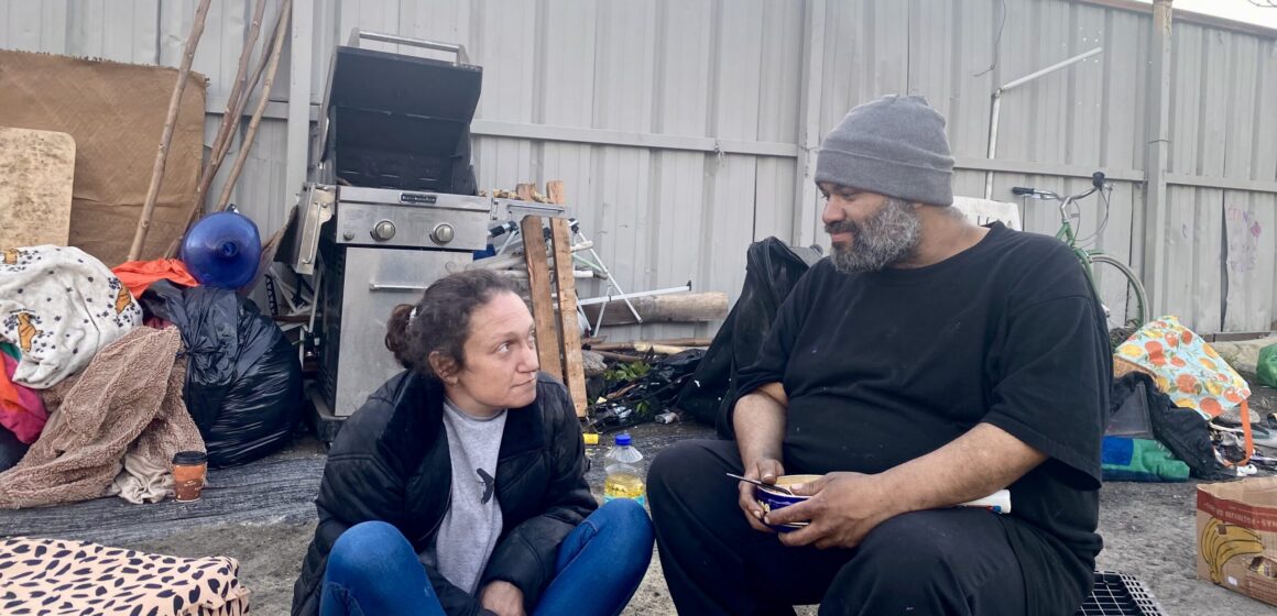 A homeless couple in San Jose