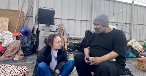 A homeless couple in San Jose