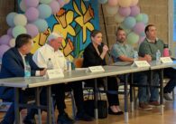 people talking at an event