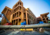 A multistory building under construction in Mountain View, California