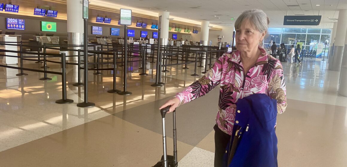 Elderly lady in San Jose airport