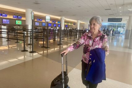 Elderly lady in San Jose airport