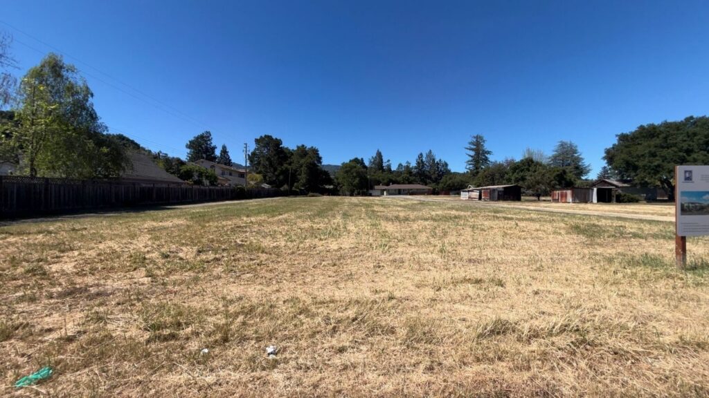 An empty lot that is planned for housing development in Cupertino, California