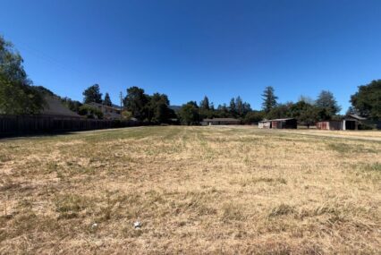 An empty lot that is planned for housing development in Cupertino, California