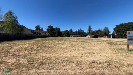 An empty lot that is planned for housing development in Cupertino, California