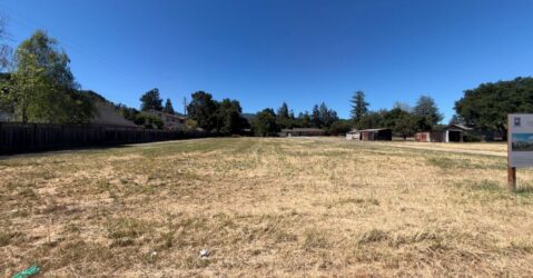 An empty lot that is planned for housing development in Cupertino, California