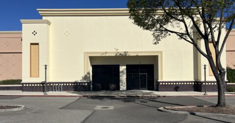 Front exterior of the future Barnes & Noble building in Cupertino, California