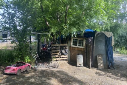 A homeless encampment in San Jose, California