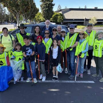 A group of volunteers preparing to clean up waterways in San Jose, California