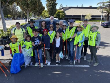 A group of volunteers preparing to clean up waterways in San Jose, California