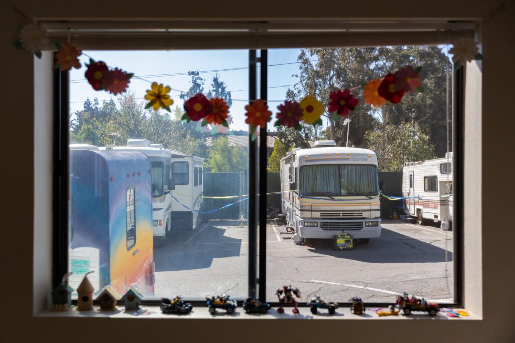 Rvs in a parking lot